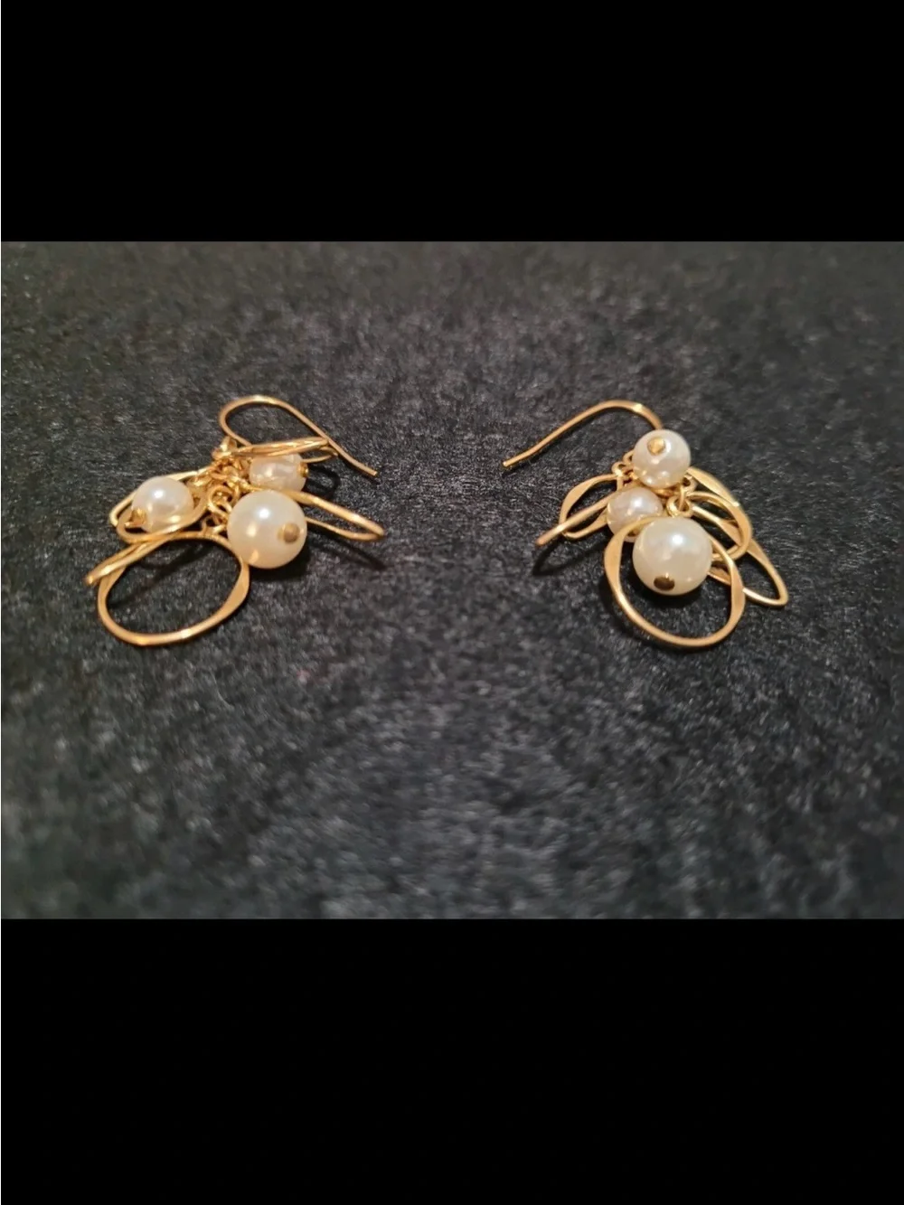 Faux Pearl Dangle Chandelier Earrings